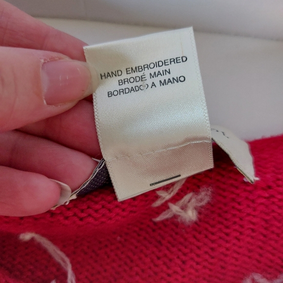 Red Snowman Applique Christmas Cardigan Sweater‎ size Large Susan Bristol - Picture 4 of 7